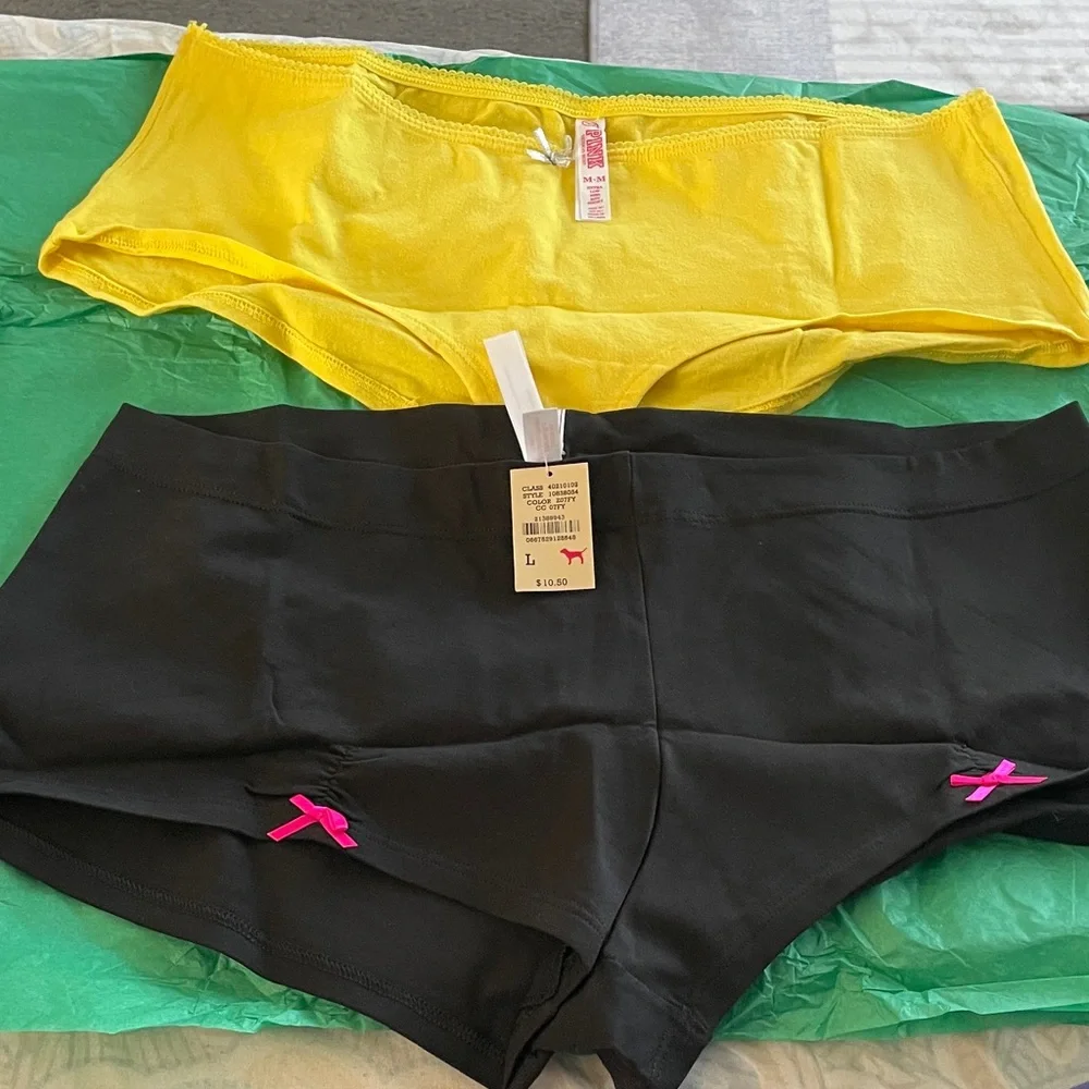 Victoria's Secret Vibrant Red and Classic Black Lace Briefs - Picture 4 of 4